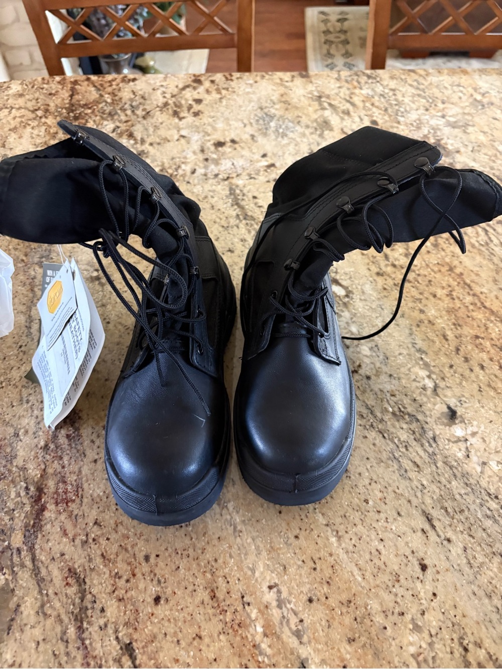 Rocky Black Combat Lace-Up Boots Steel Toe